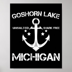 Poster lago Goshorn Michigan pesca engraçada acampamento