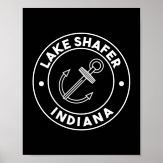 Poster Lago Gráfico Shafer Indiana Pocket Souvenir