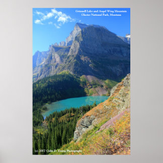 Poster Lago Grinnell e Montanha Angel Wing