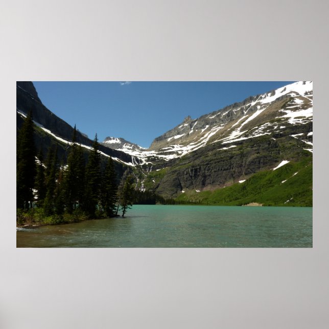 Poster Lago Grinnell no Parque Nacional Glacier (Frente)