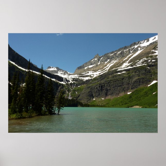 Poster Lago Grinnell no Parque Nacional Glacier (Frente)