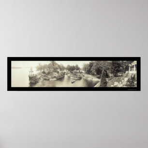 Poster Lago Hopatcong, foto 1909 de NJ