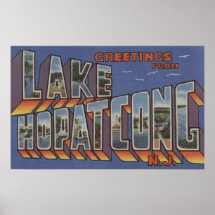 Pôster Lago Hopatcong, New-jersey - grandes cenas da