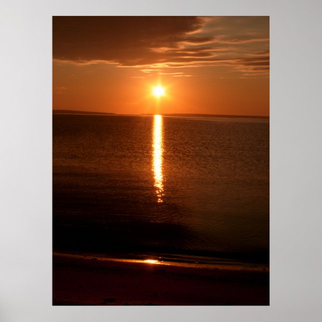 Poster Lago Huron Sunrise (Frente)
