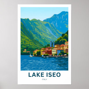 Poster Lago Iseo Itália Travel Print