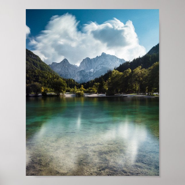 Poster Lago Jasna em Kranjska Gora, Eslovênia (Frente)