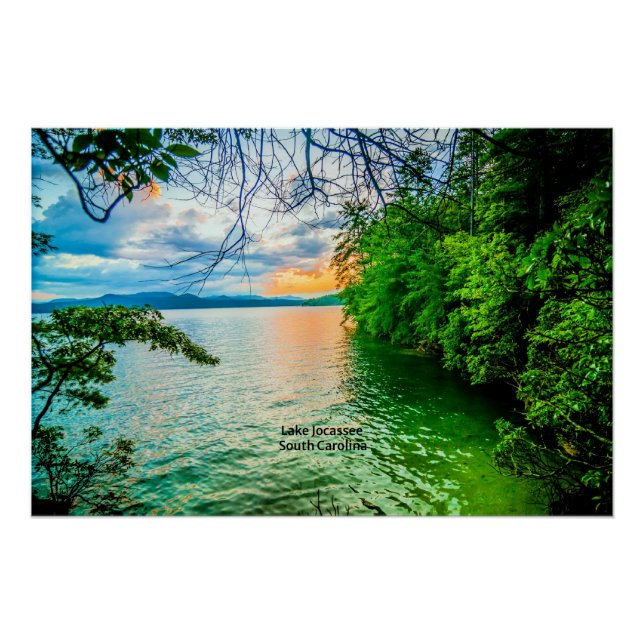 Pôster Lago Jocassee, Carolina do Sul, (Frente)