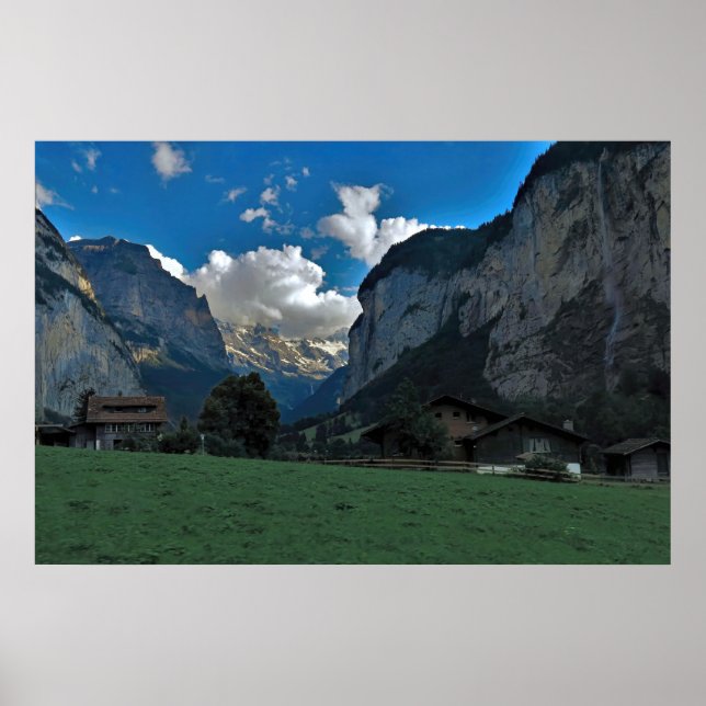 Poster Lago Lauterbrunnen Valley (Frente)