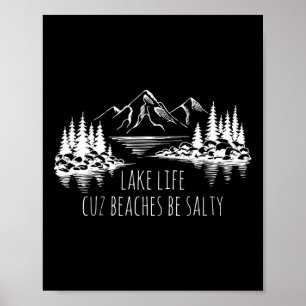Poster Lago Life Cuz Praias Salty Engraçado Camp Adv