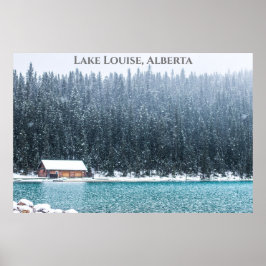 Poster Lago Louise Alberta Canada Photoshop em inverno