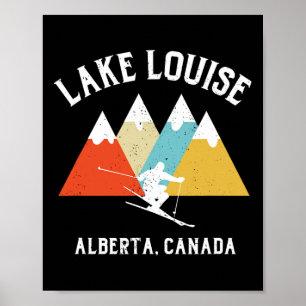 Poster Lago Louise Alberta Canada Ski Vacation Souvenir