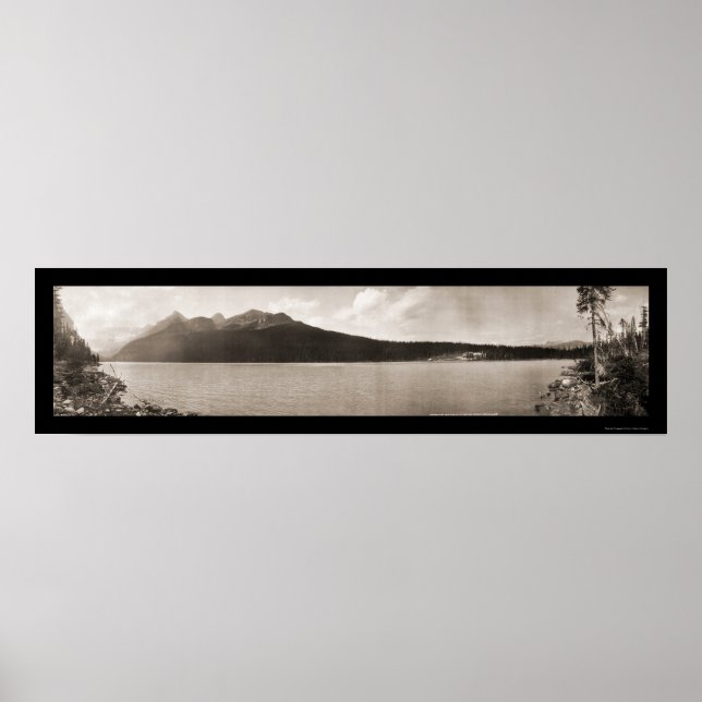 Pôster Lago Louise Alberta Foto 1907 (Frente)