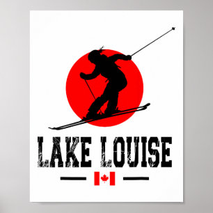 Poster Lago Louise Canada Ski Resort Rocky Mountain Skii