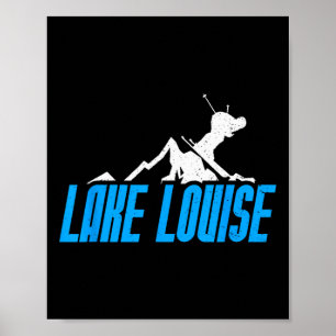 Poster Lago Louise Skiing Snowboard Canada Resort Dist