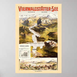 Poster Lago Lucerna Suíça Vierwaldstättersee