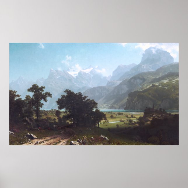 Poster Lago Lucerne por Albert Bierstadt (Frente)