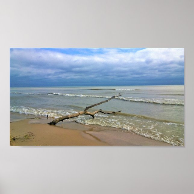 Poster Lago Michigan, Sheboygan, Wisconsin (Frente)