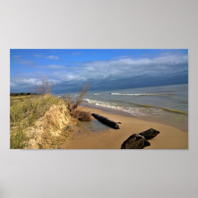 Poster Lago Michigan, Sheboygan, Wisconsin (Frente)