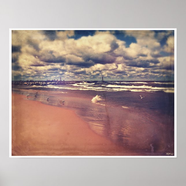 Pôster Lago Michigan Summer (Frente)