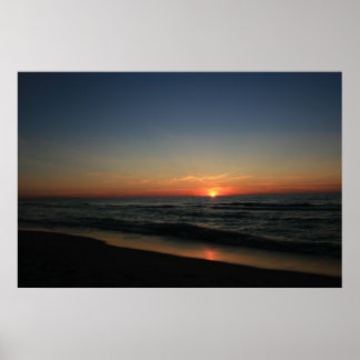 Poster Lago Michigan Sunset 2