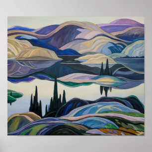 Poster Lago Mirror   Franklin Carmichael  