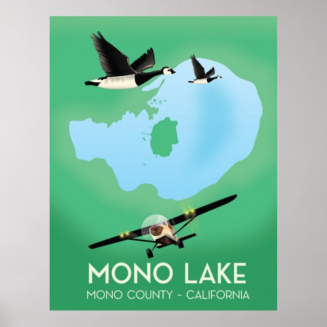 Poster Lago Mono,poster de viagens Mono (Frente)
