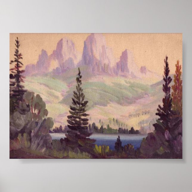 Pôster Lago Montanha (Frente)
