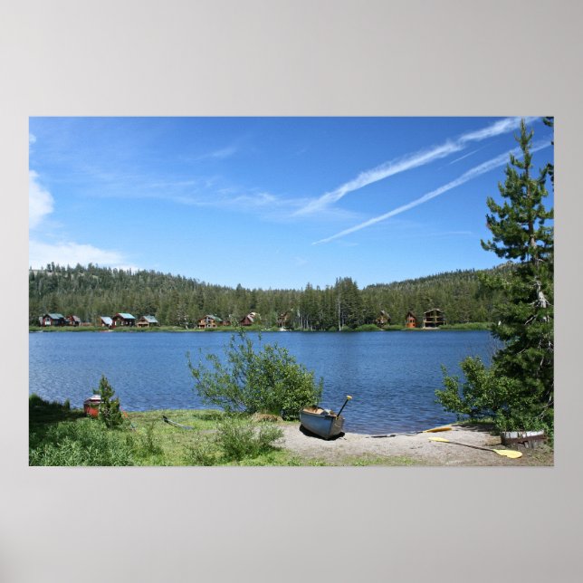 Poster Lago Montanha, Canoas (Frente)