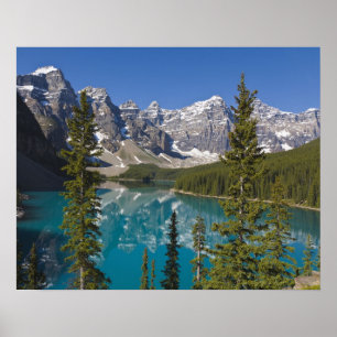 Pôster Lago Moraine, Rochas Canadenses, Alberta, Canadá 2