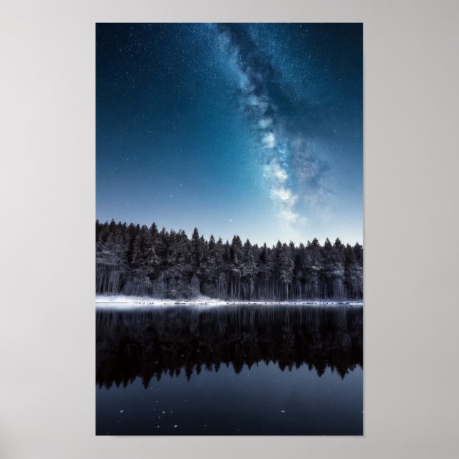 Poster Lago Natureza no Exterior Paisagem Calmo Relaxe Pa (Frente)