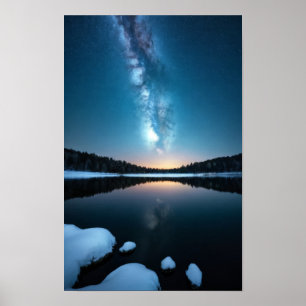 Poster Lago Natureza no Exterior Paisagem Calmo Relaxe Pa