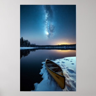 Poster Lago Natureza no Exterior Paisagem Calmo Relaxe Pa