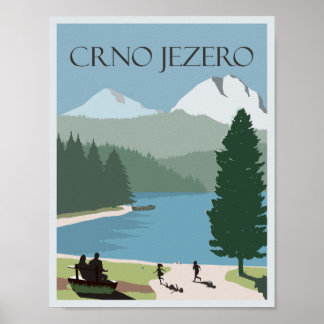 Poster Lago Negro Crno Jezero Montenegro 8,5''x11''