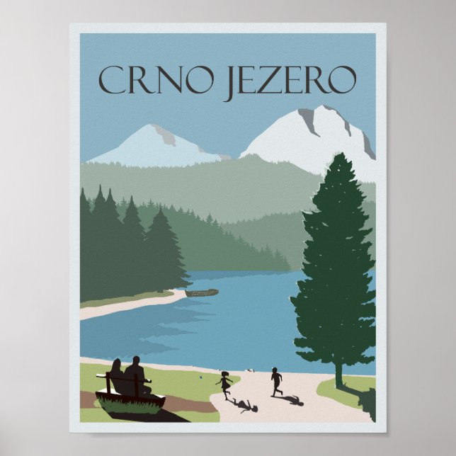 Poster Lago Negro Crno Jezero Montenegro 8,5''x11'' (Frente)
