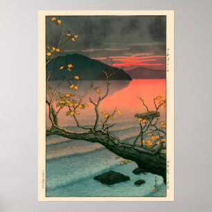 Poster Lago Nenokuchi de Kawase Hasui