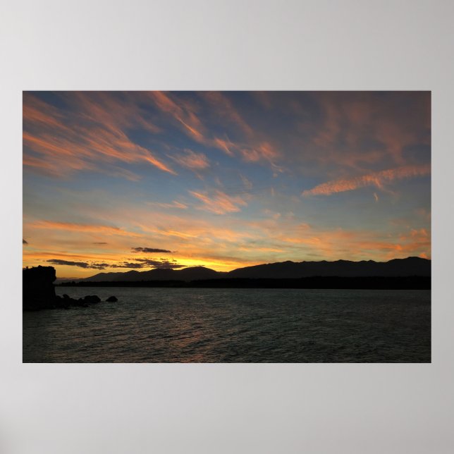 Poster Lago Pukaki Sunset (Frente)