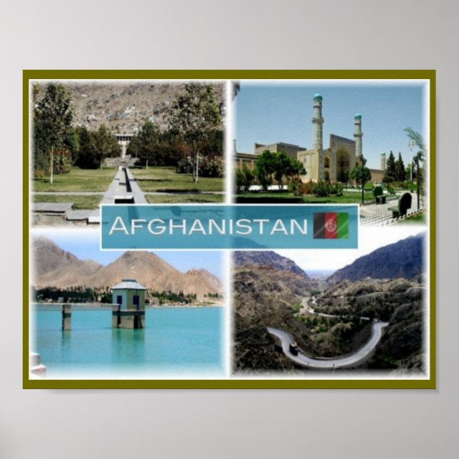 Poster Lago Qargha - Jardim Babur (Frente)