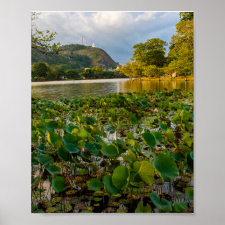 Poster Lago Ranthaliya Kurunegala Sri Lanka Paisagem Foto