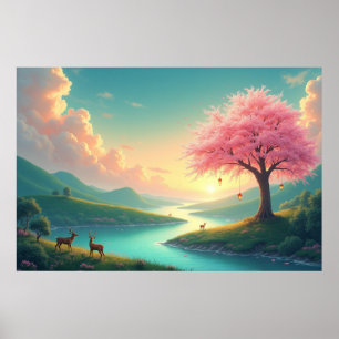 Poster Lago Serene Mountain