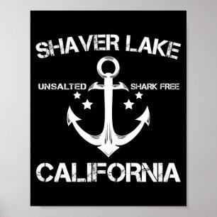 Poster Lago Shaver Califórnia pesca engraçada acampamento
