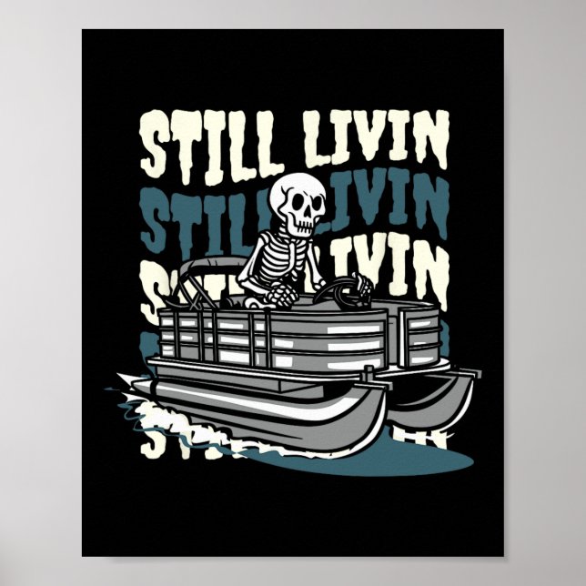 Poster Lago Skeleton - Barco Pontão  (Frente)