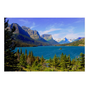 Pôster Lago st. Mary, parque nacional de geleira, Montana