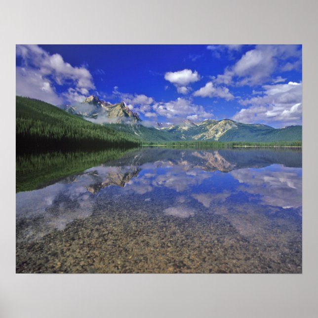 Poster Lago Stanley nas Montanhas Sawtooth de Idaho (Frente)