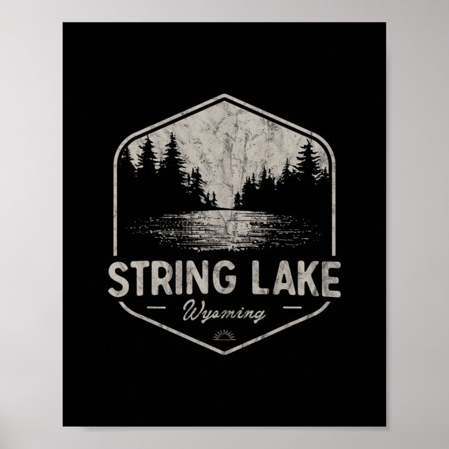 Poster Lago String Wyoming Exteriores Vintage  (Frente)