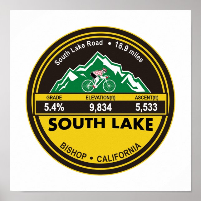 POSTER LAGO SUL - BISHOP, CA - "CÍRCULO" (Frente)