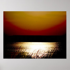 Poster Lago Sunset