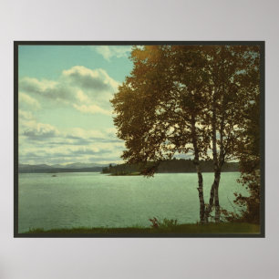 Pôster Lago superior Saranac, montanhas de Adirondack