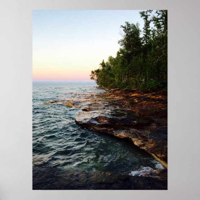 Poster Lago Superior Shore (Frente)