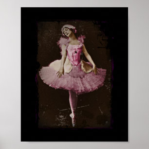 Poster Lago swan do vintage