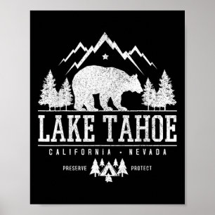Poster Lago Tahoe Califórnia - Acampamento da Natureza Be